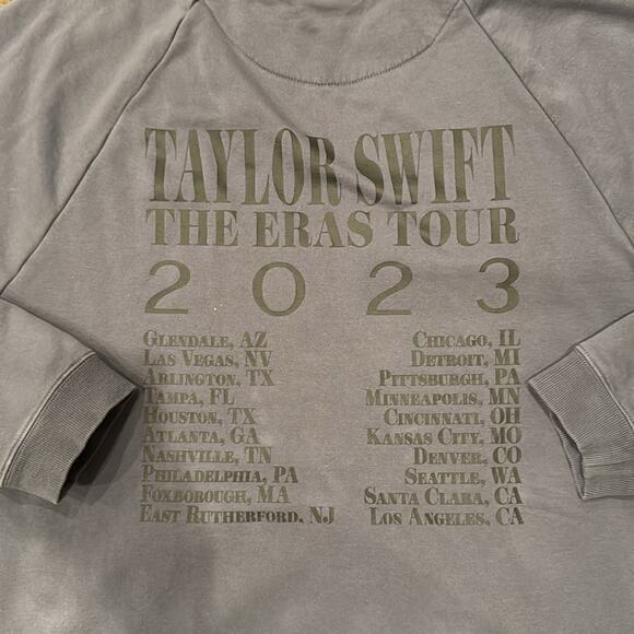 Taylor Swift The Eras Tour 2023 Hoodie Unisex Blueish Gray Size 2XL - Picture 6 of 8